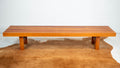 Mid Century Charles Webb Cherry Wood Slat Bench, c. 1990s