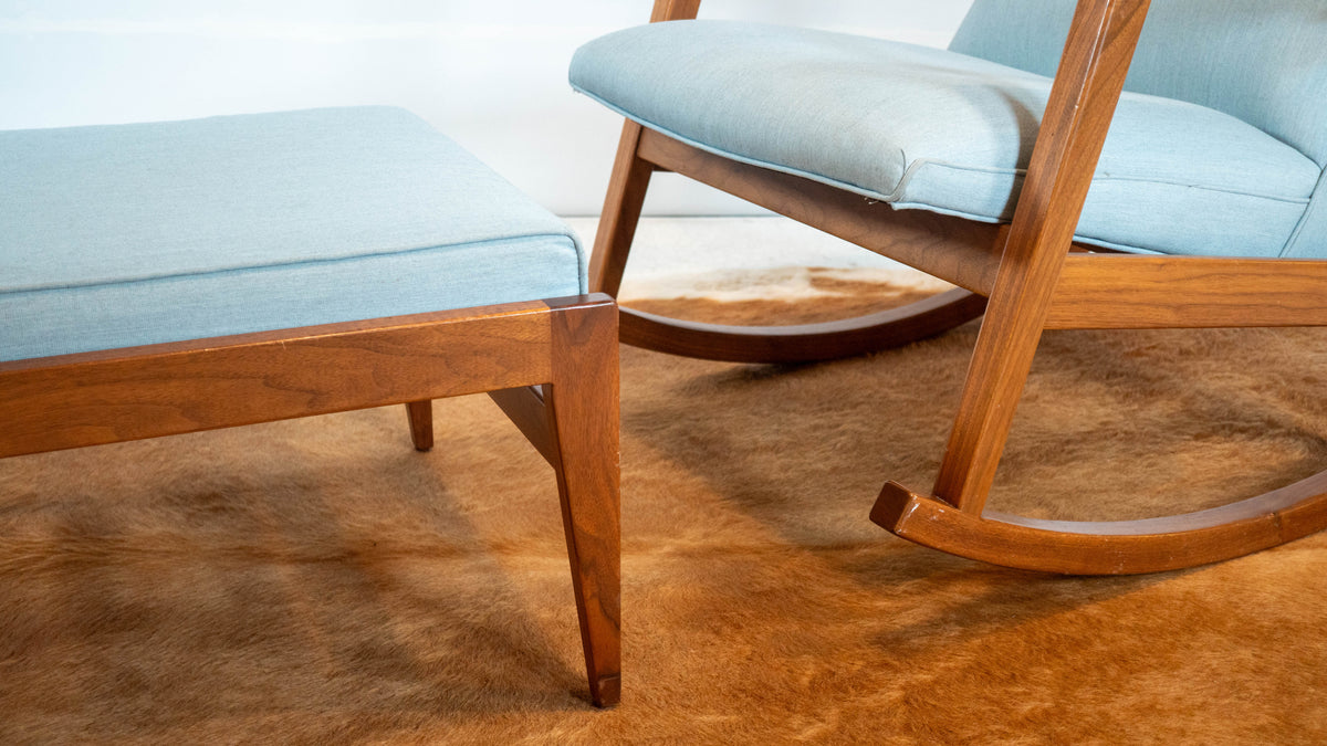Design Within Reach Risom Rocker and Jens Ottoman, a set