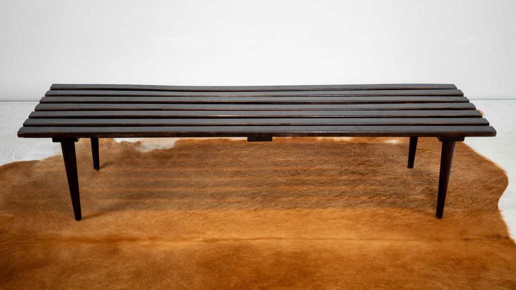 Mid-Century European Slat Bench or Coffee Table, Yugoslavia, C. 1960s