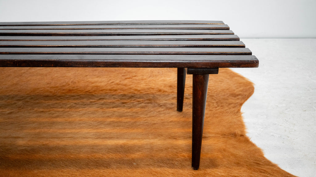 Mid-Century European Slat Bench or Coffee Table, Yugoslavia, C. 1960s