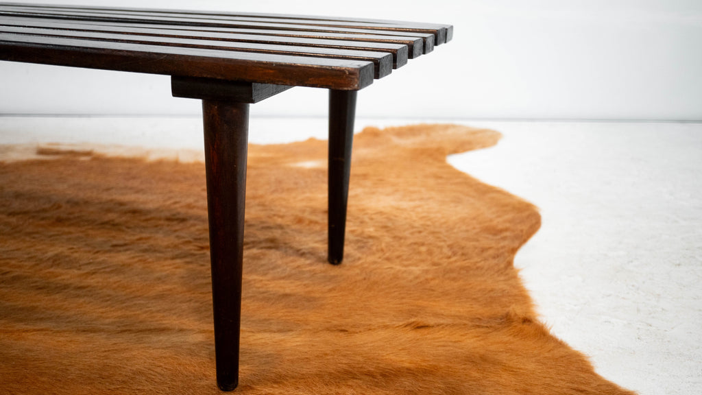 Mid-Century European Slat Bench or Coffee Table, Yugoslavia, C. 1960s