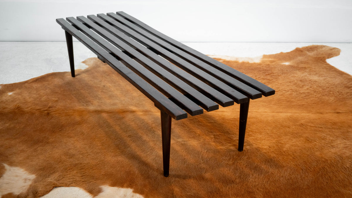 Mid-Century European Slat Bench or Coffee Table, Yugoslavia, C. 1960s