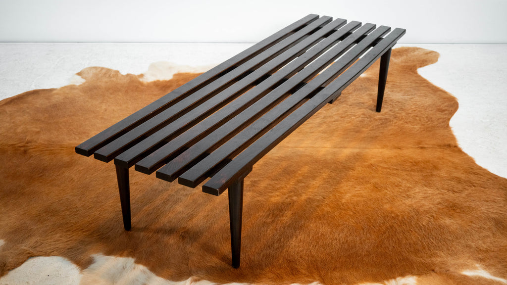 Mid-Century European Slat Bench or Coffee Table, Yugoslavia, C. 1960s