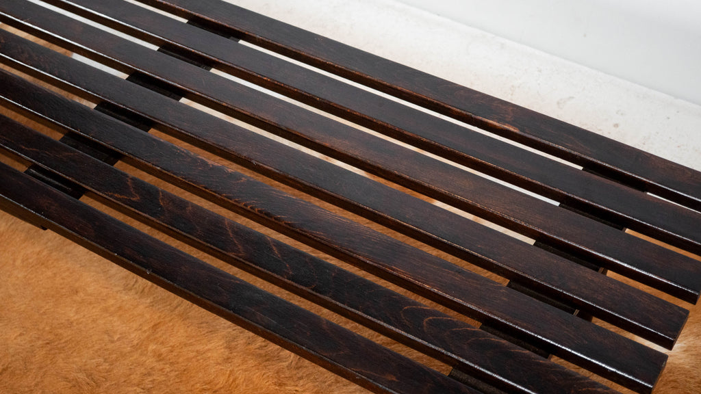 Mid-Century European Slat Bench or Coffee Table, Yugoslavia, C. 1960s
