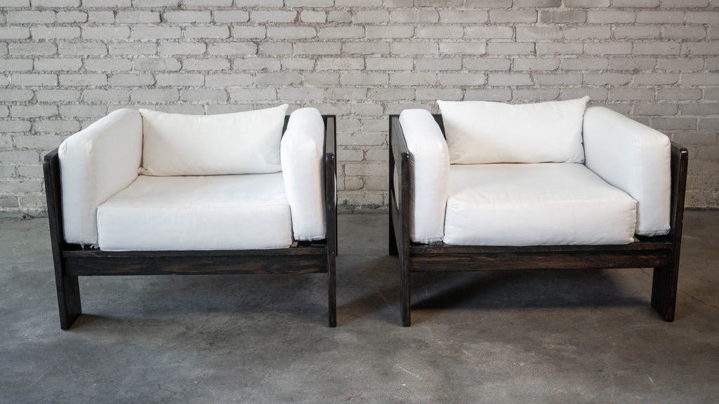 Vintage Attributed to Tobia Scarpa for Knoll 'Bastiano' Attributed Chairs - A Pair