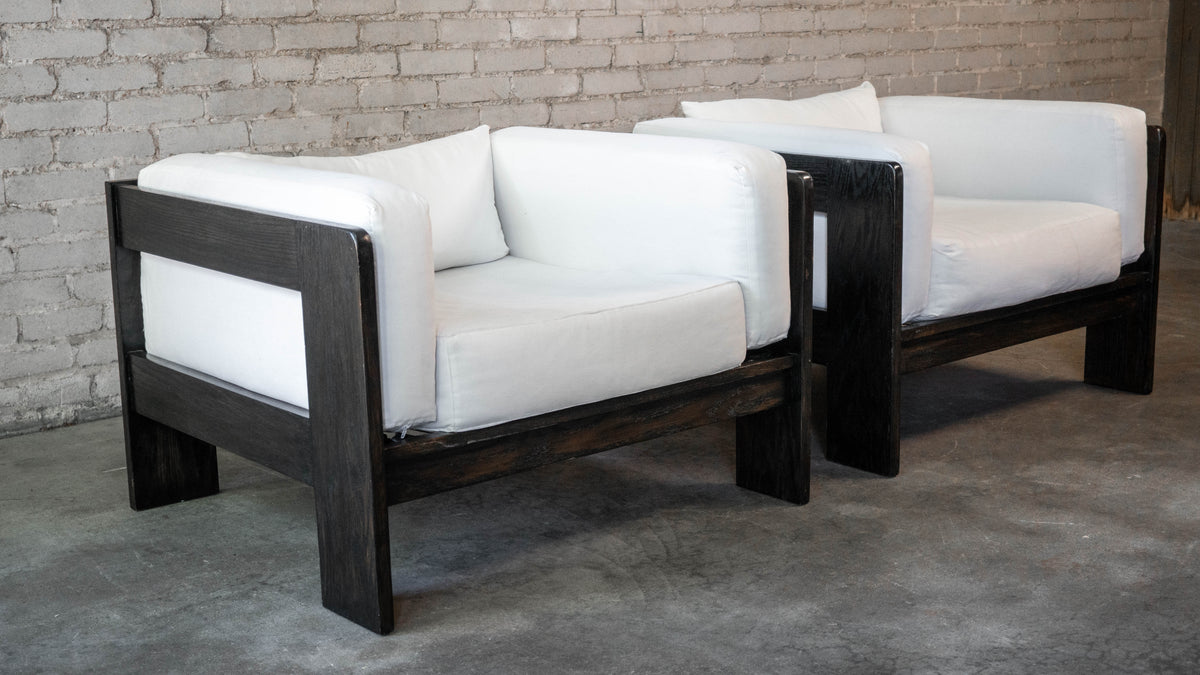 Vintage Attributed to Tobia Scarpa for Knoll 'Bastiano' Attributed Chairs - A Pair
