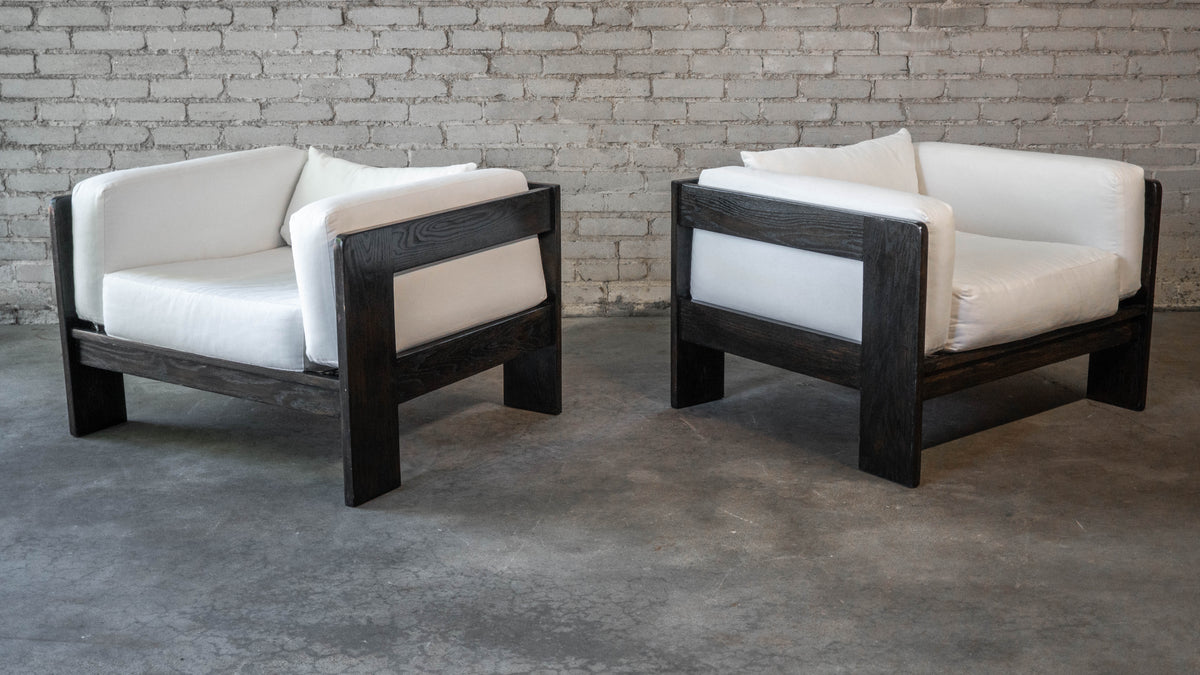 Vintage Attributed to Tobia Scarpa for Knoll 'Bastiano' Attributed Chairs - A Pair