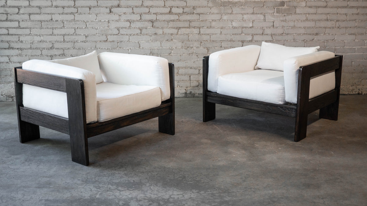 Vintage Attributed to Tobia Scarpa for Knoll 'Bastiano' Attributed Chairs - A Pair