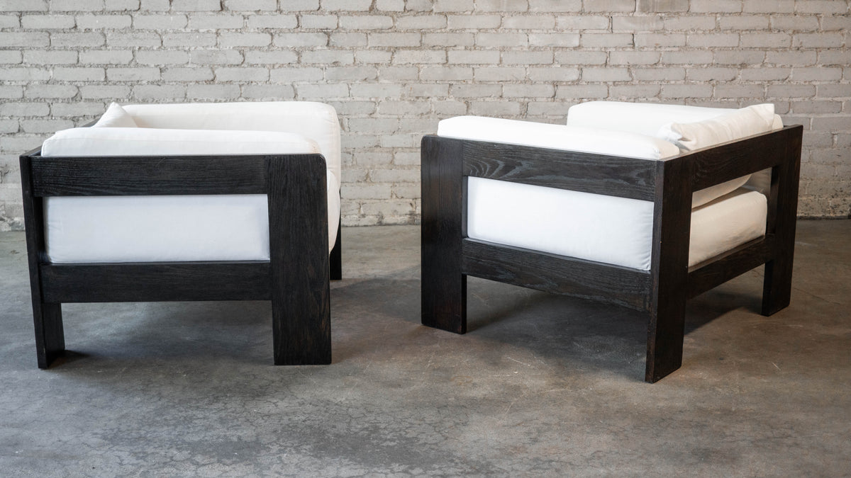 Vintage Attributed to Tobia Scarpa for Knoll 'Bastiano' Attributed Chairs - A Pair