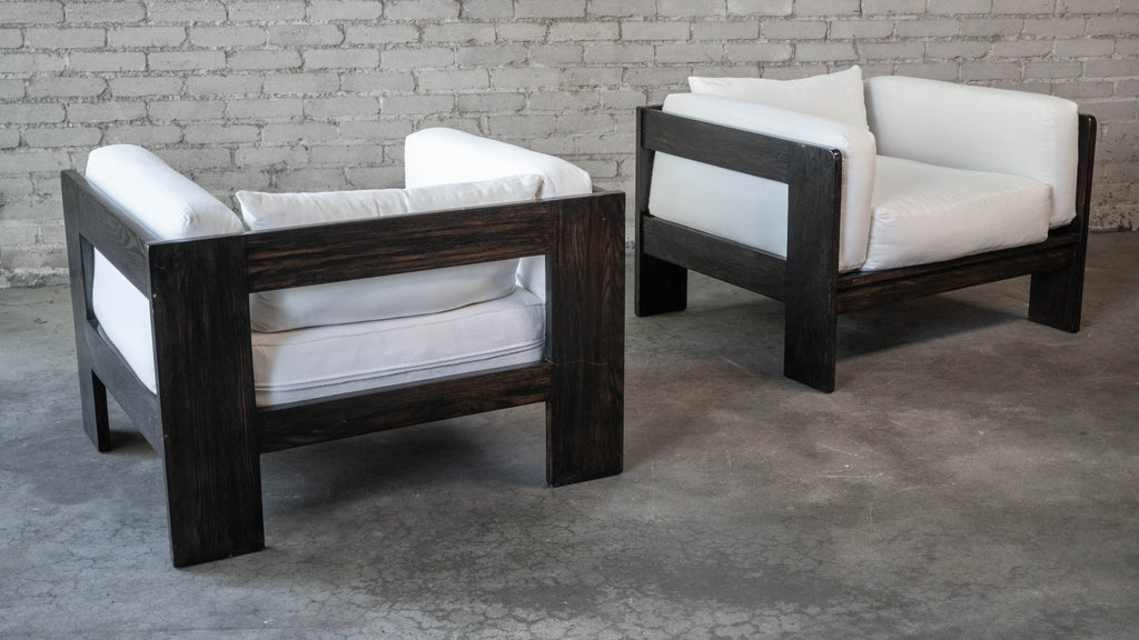 Vintage Attributed to Tobia Scarpa for Knoll 'Bastiano' Attributed Chairs - A Pair