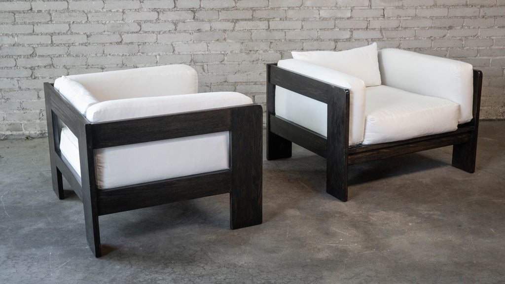 Vintage Attributed to Tobia Scarpa for Knoll 'Bastiano' Attributed Chairs - A Pair