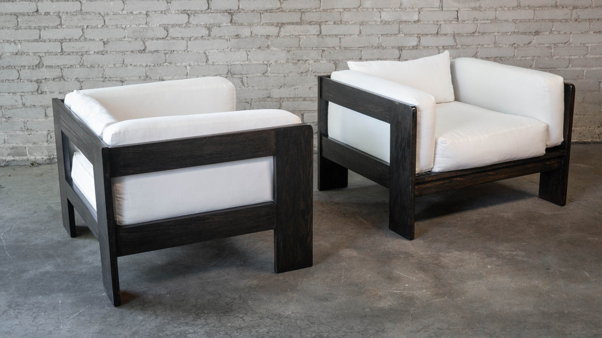 Vintage Attributed to Tobia Scarpa for Knoll 'Bastiano' Attributed Chairs - A Pair