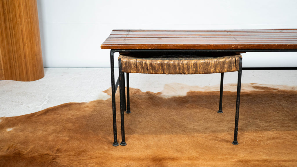 Arthur Umanoff for Raymor Bench with Stools, Circa 1950s