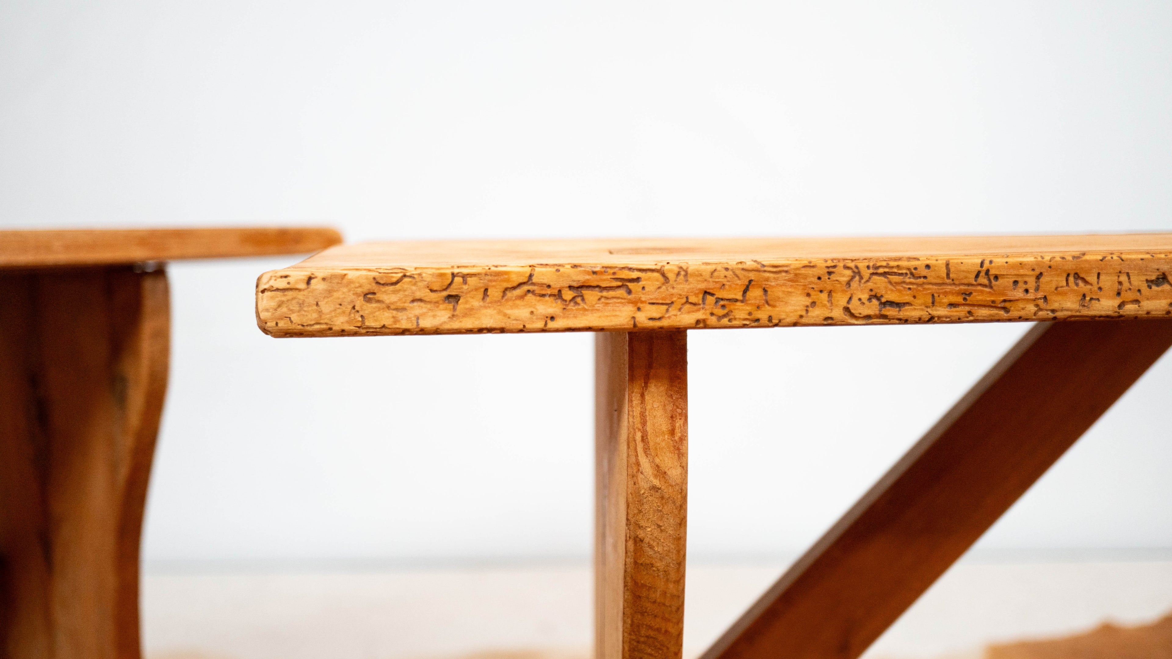 Primitive Pine Wood Rustic Bench (2 available)