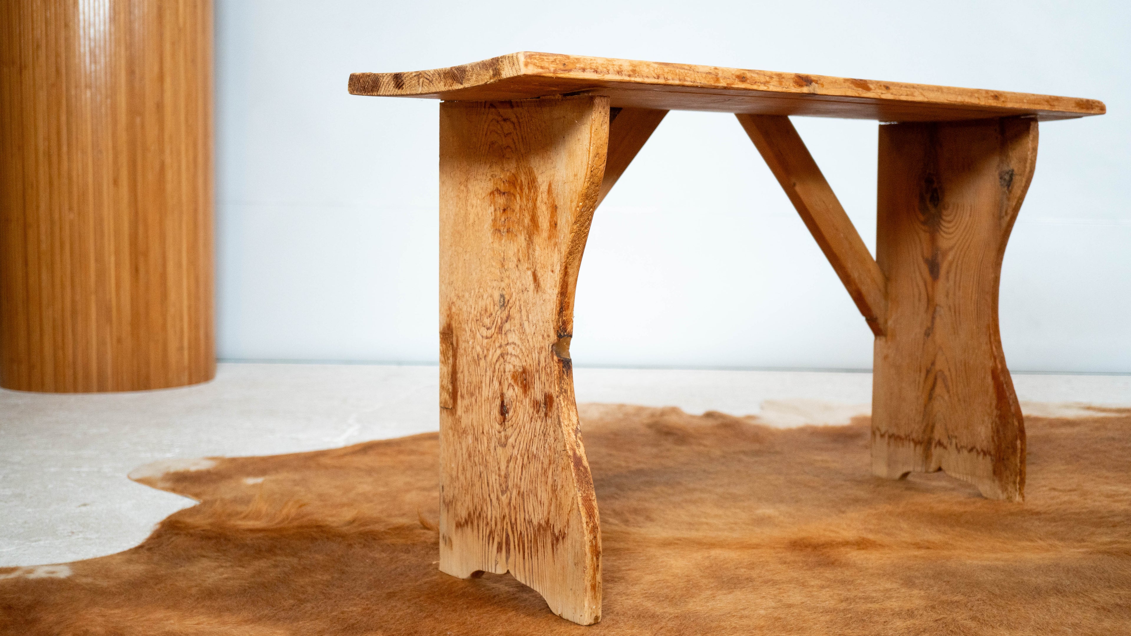 Primitive Pine Wood Rustic Bench (2 available)