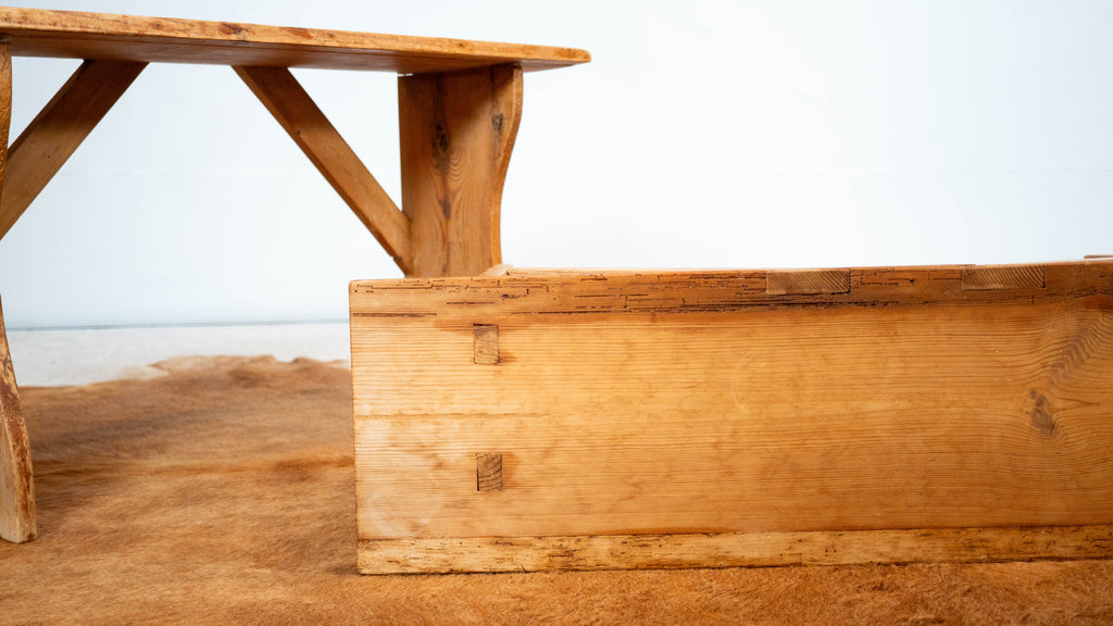 Primitive Pine Wood Rustic Bench (2 available)