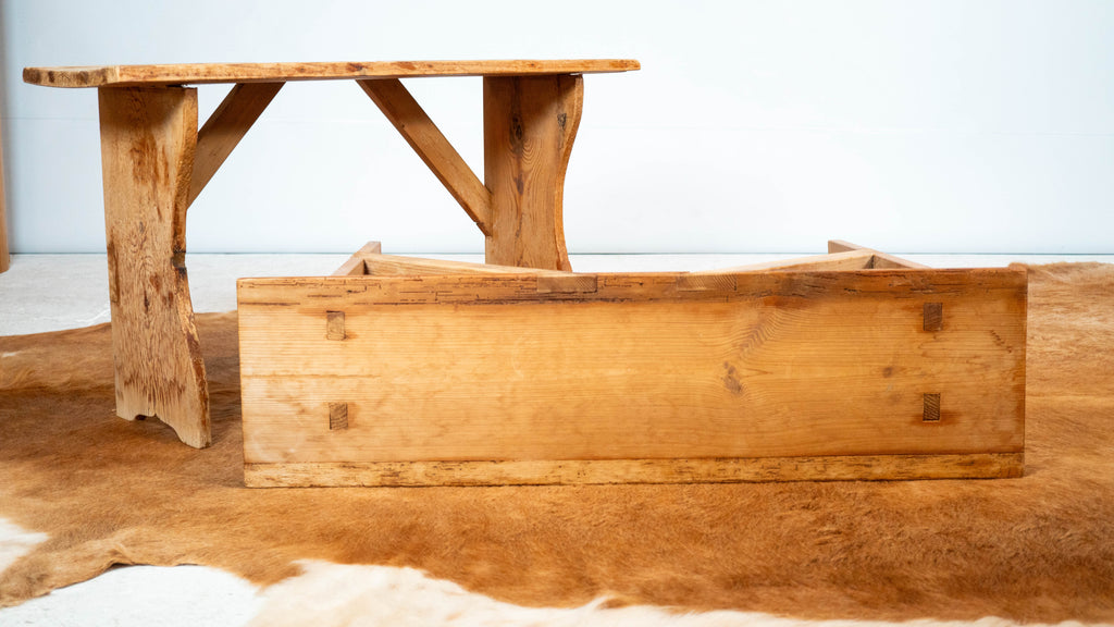 Primitive Pine Wood Rustic Bench (2 available)