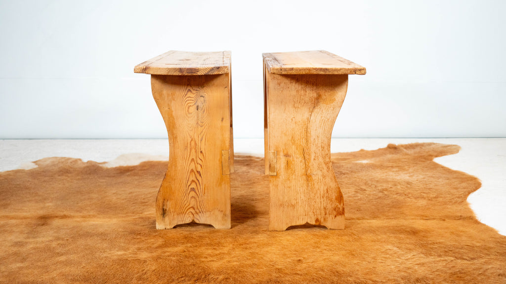 Primitive Pine Wood Rustic Bench (2 available)