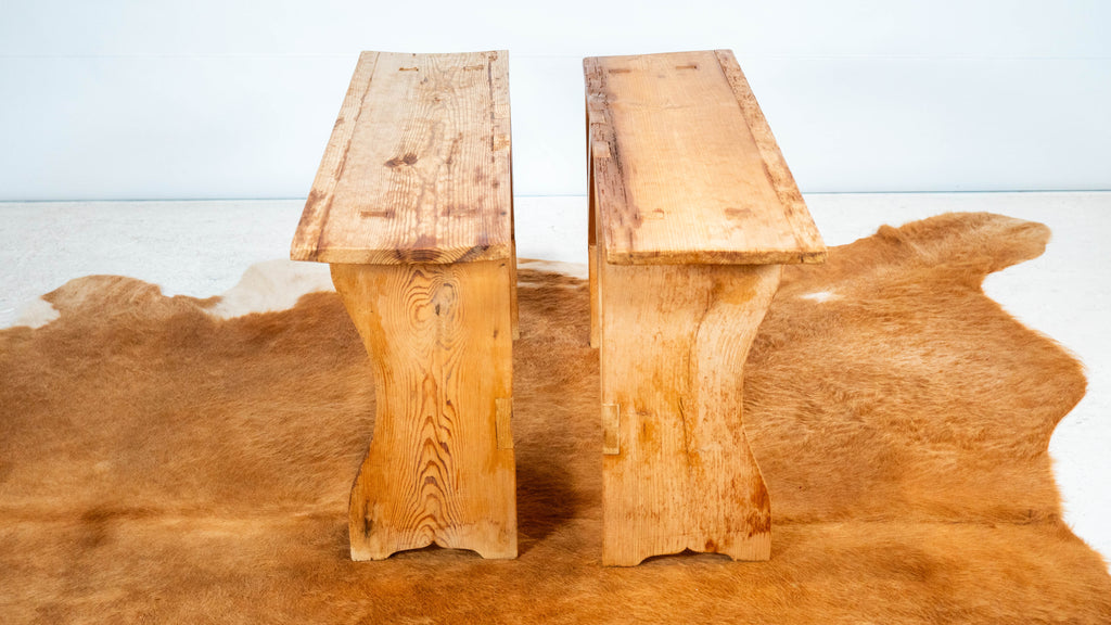 Primitive Pine Wood Rustic Bench (2 available)