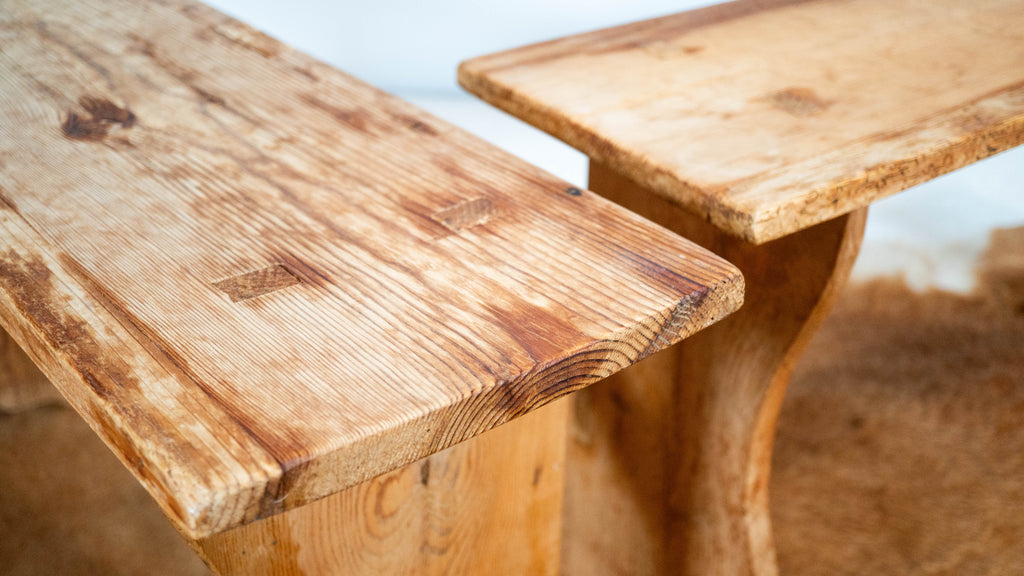 Primitive Pine Wood Rustic Bench (2 available)