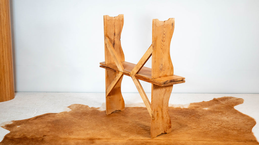 Primitive Pine Wood Rustic Bench (2 available)