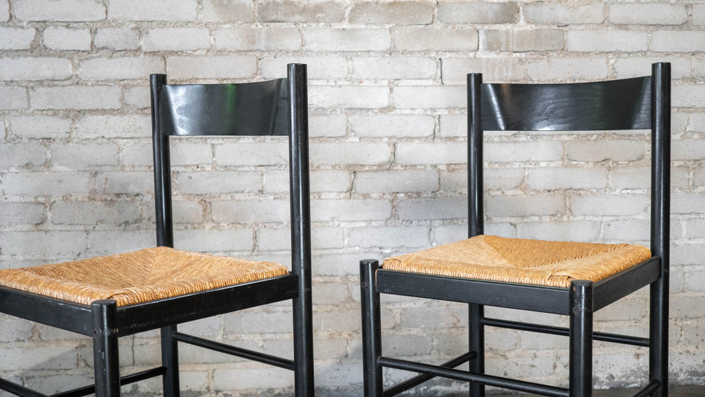 1980s Vintage Italian Vico Magistretti Style Dining Chairs - Set of 4