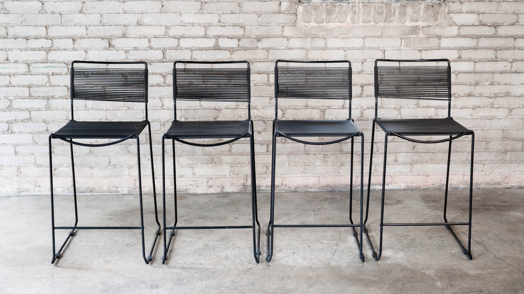 Post Modern Giandomenico Belotti attr. 'Spaghetti' Counter Stools, C. 1980s