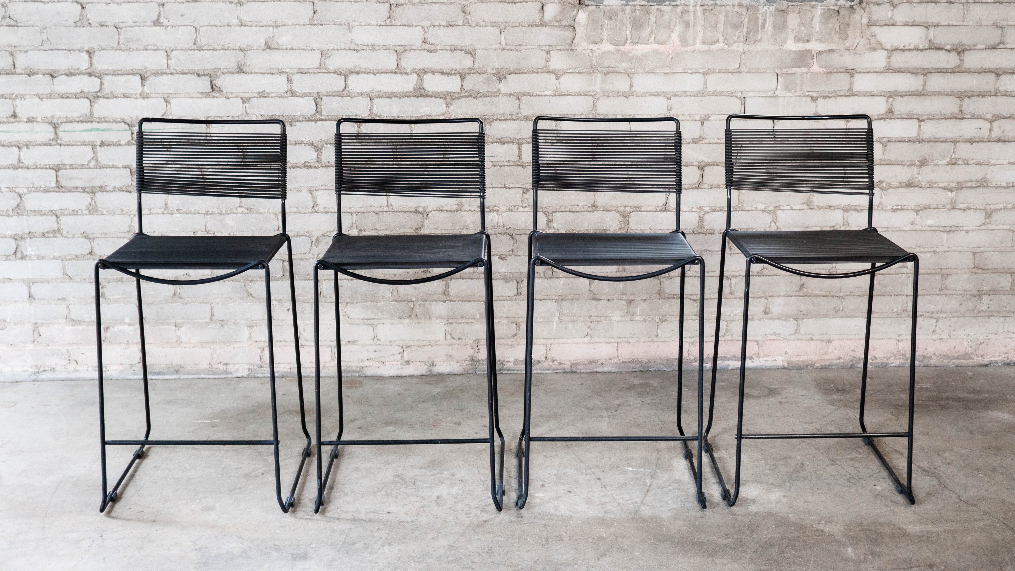 Post Modern Giandomenico Belotti attr. 'Spaghetti' Counter Stools, C. 1980s