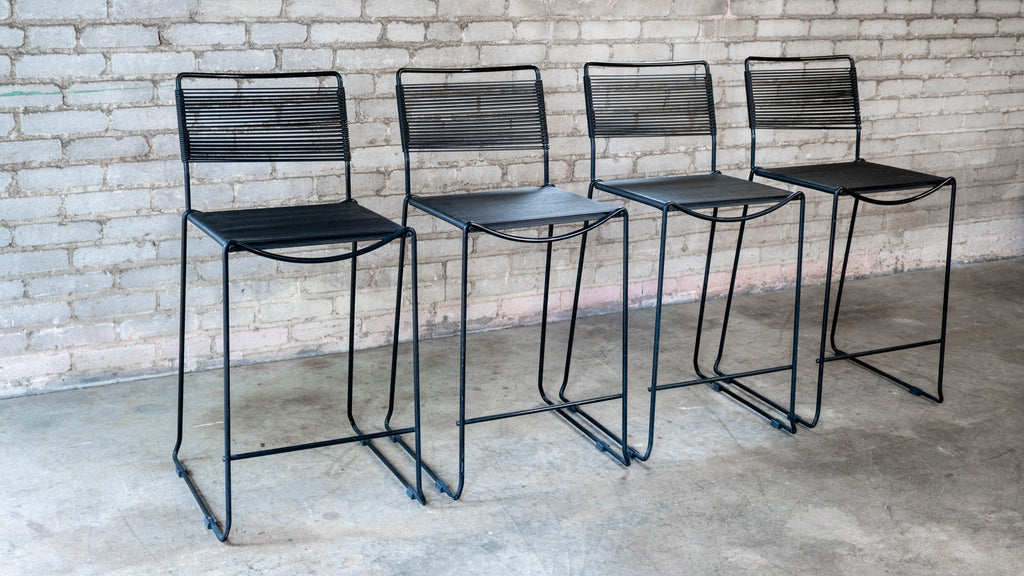 Post Modern Giandomenico Belotti attr. 'Spaghetti' Counter Stools, C. 1980s