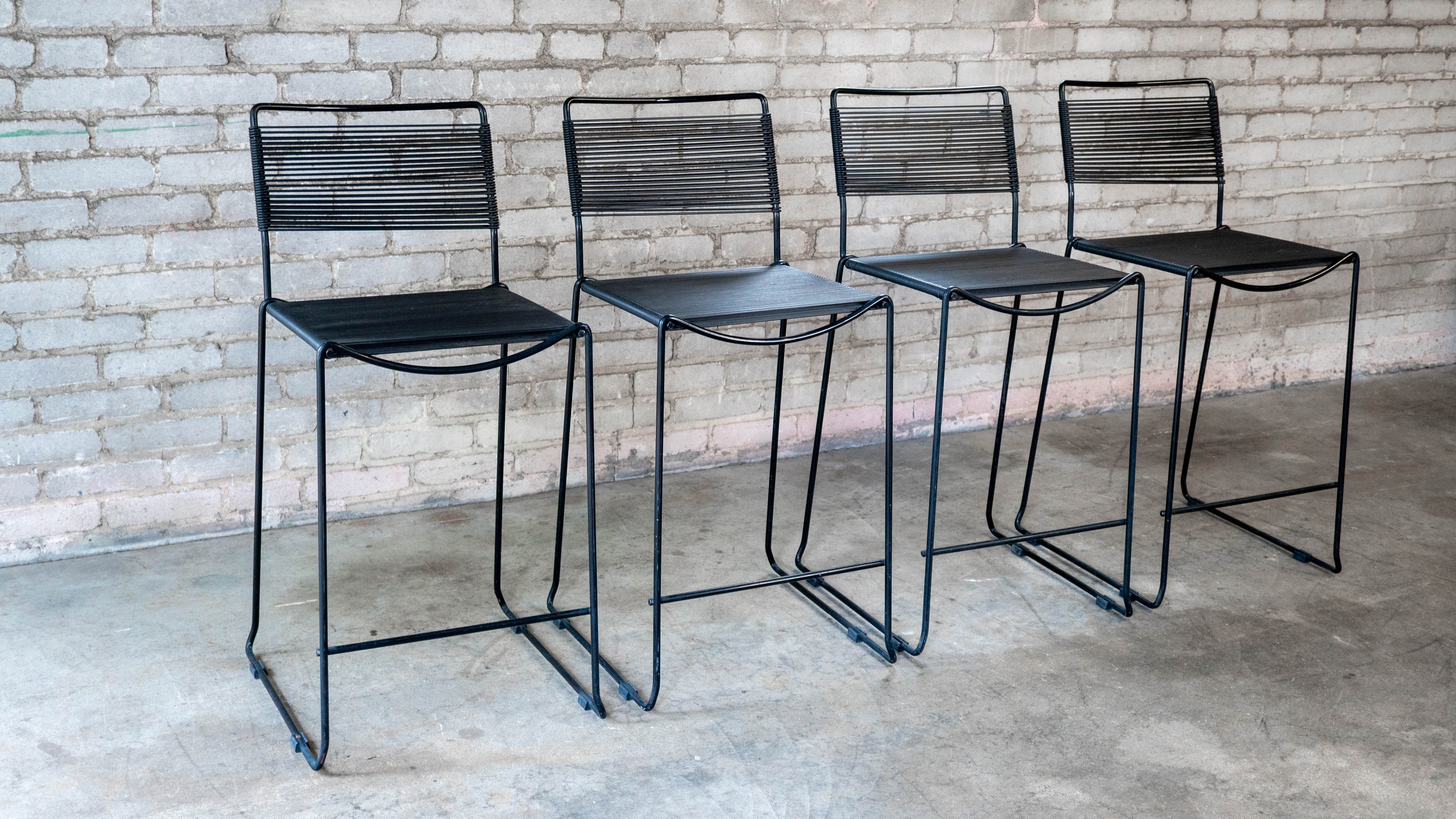 Post Modern Giandomenico Belotti attr. 'Spaghetti' Counter Stools, C. 1980s