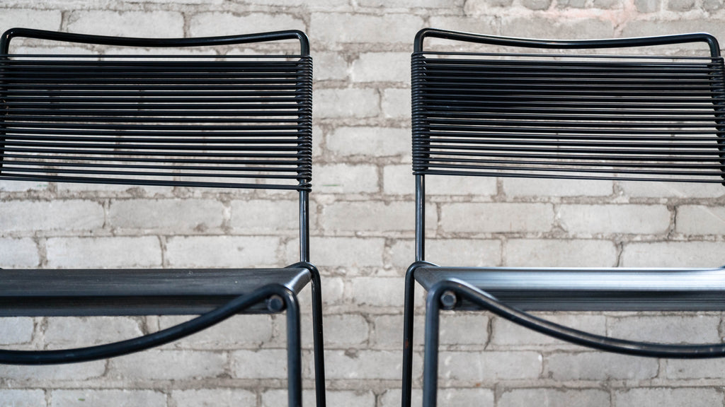 Post Modern Giandomenico Belotti attr. 'Spaghetti' Counter Stools, C. 1980s