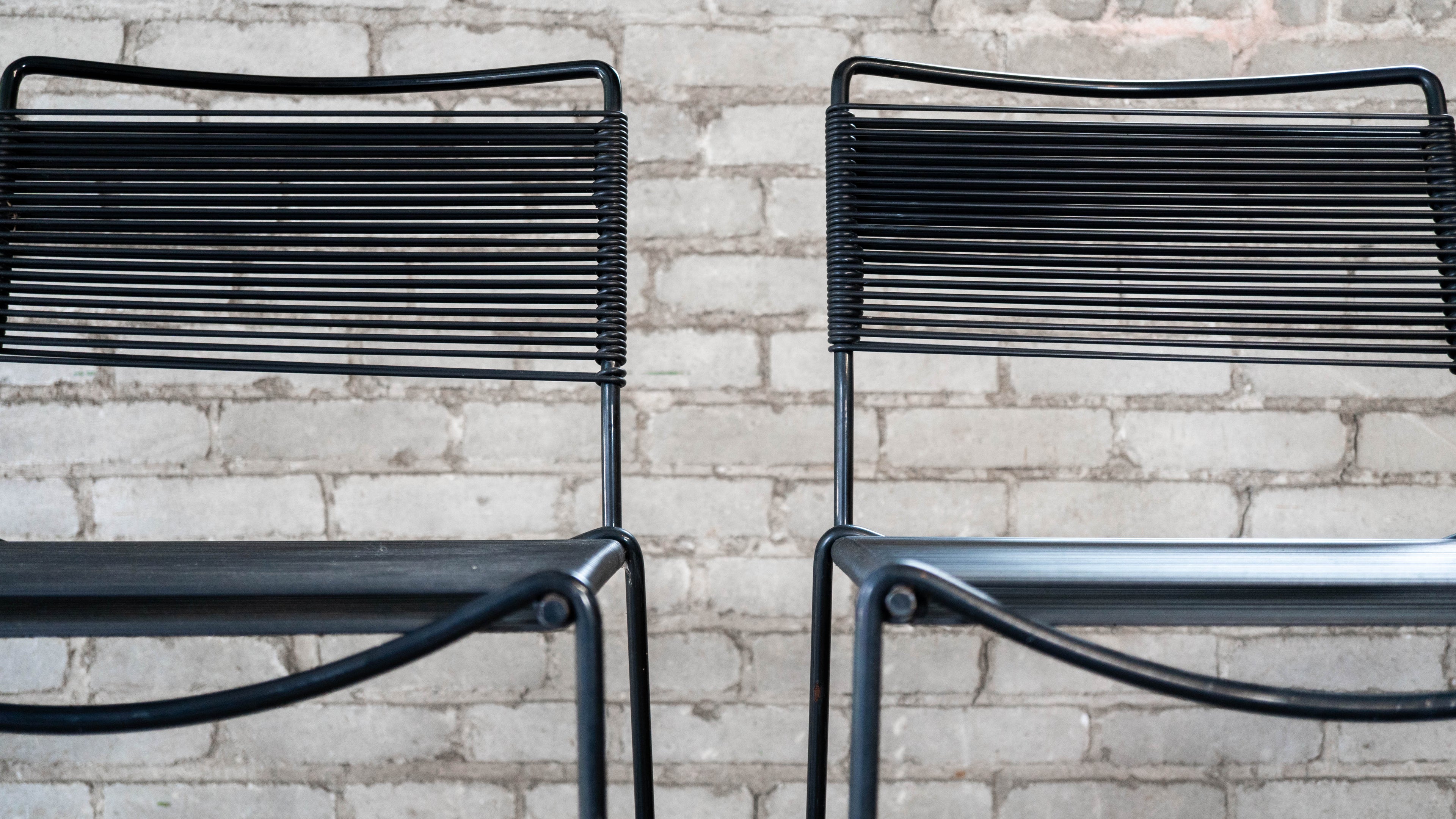 Post Modern Giandomenico Belotti attr. 'Spaghetti' Counter Stools, C. 1980s