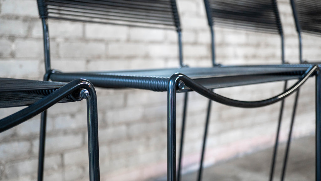 Post Modern Giandomenico Belotti attr. 'Spaghetti' Counter Stools, C. 1980s