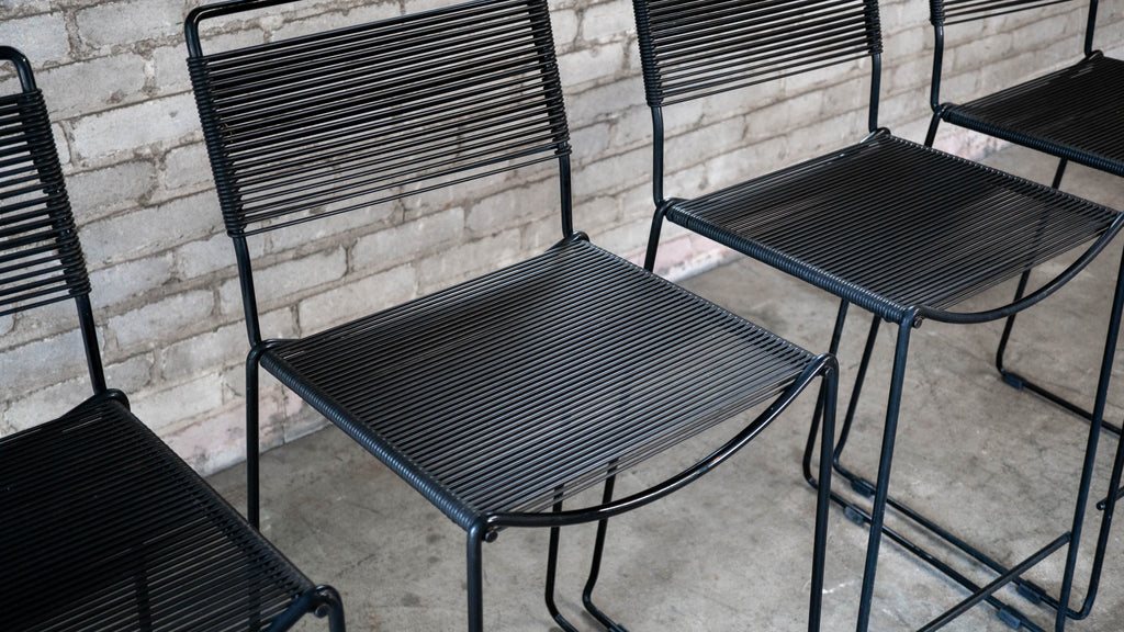 Post Modern Giandomenico Belotti attr. 'Spaghetti' Counter Stools, C. 1980s