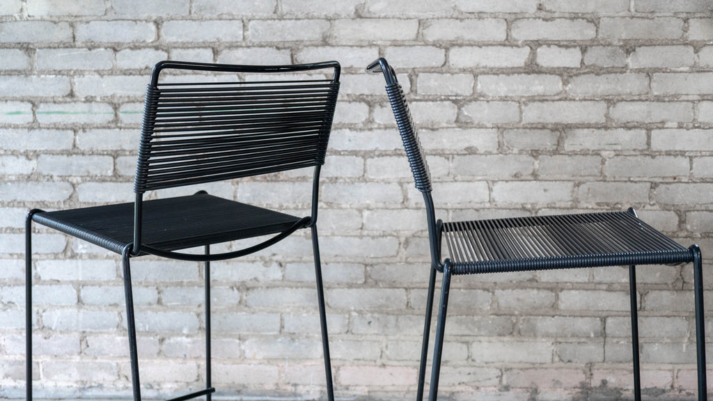 Post Modern Giandomenico Belotti attr. 'Spaghetti' Counter Stools, C. 1980s