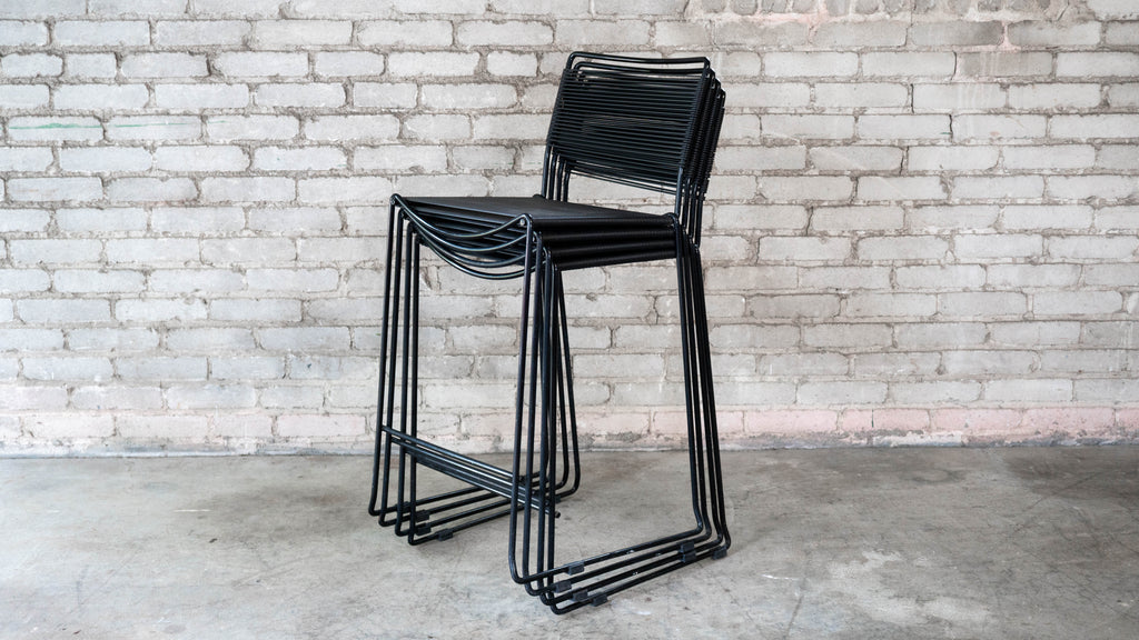 Post Modern Giandomenico Belotti attr. 'Spaghetti' Counter Stools, C. 1980s