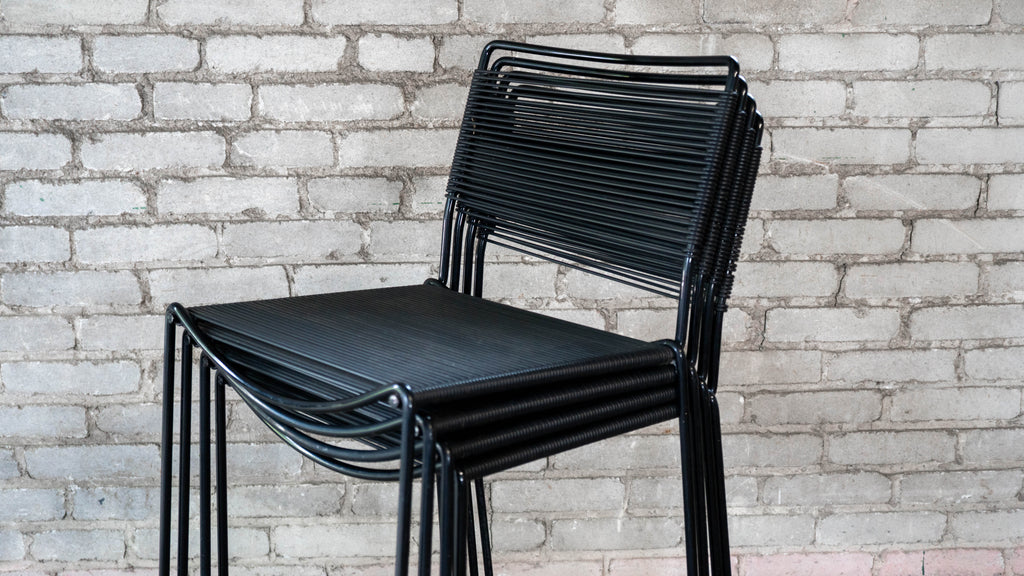 Post Modern Giandomenico Belotti attr. 'Spaghetti' Counter Stools, C. 1980s