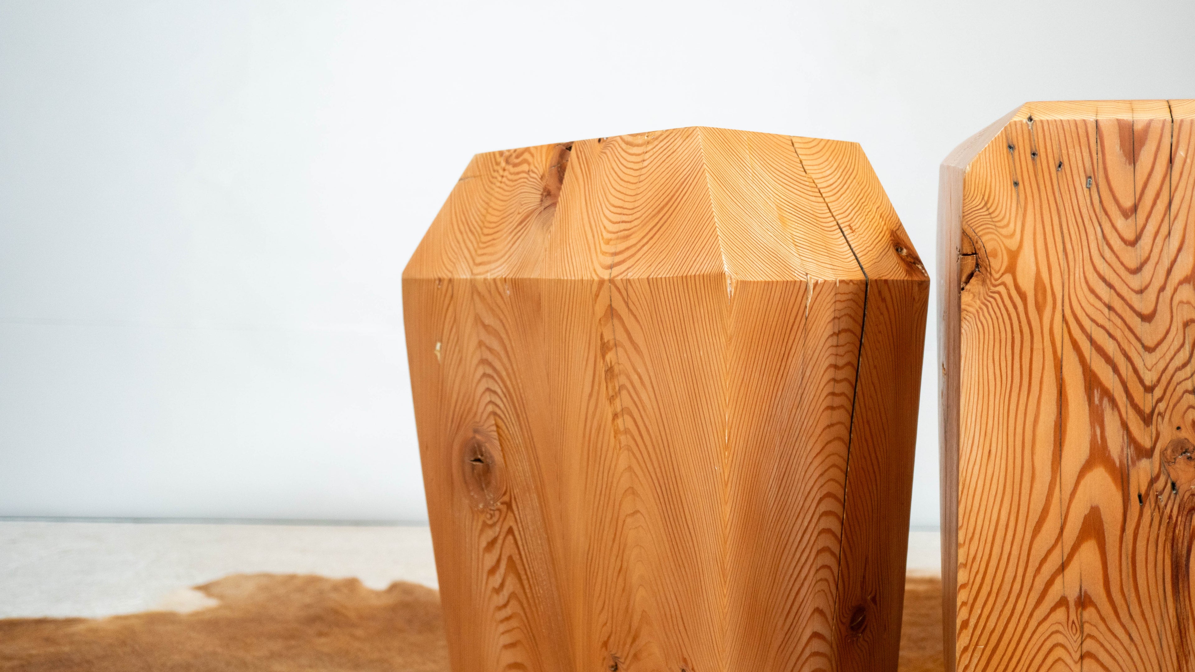 Studio Craft JB Blunk attr. Pine Wood Side Tables - A Pair