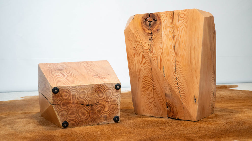 Studio Craft JB Blunk attr. Pine Wood Side Tables - A Pair