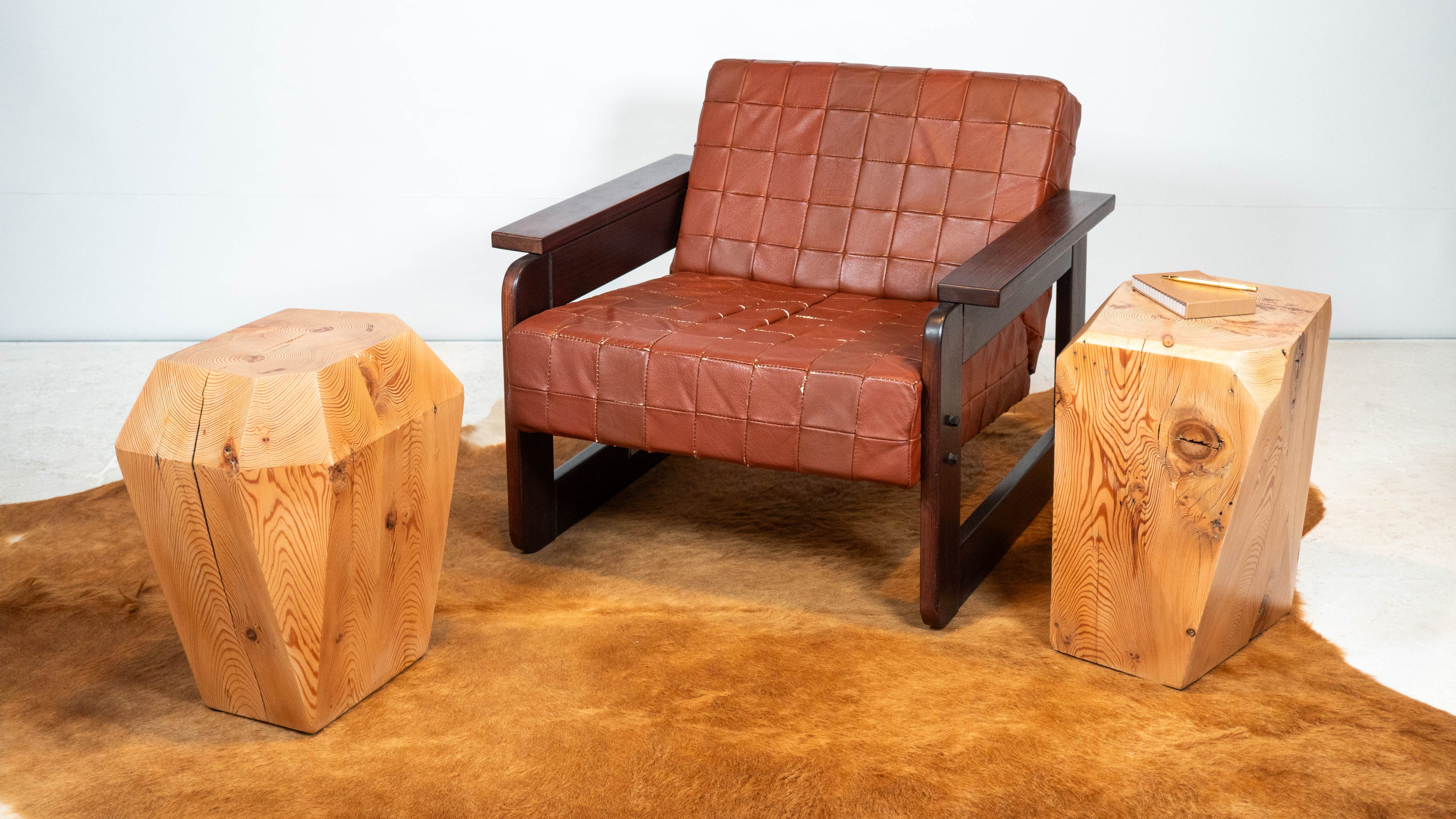 Studio Craft JB Blunk attr. Pine Wood Side Tables - A Pair