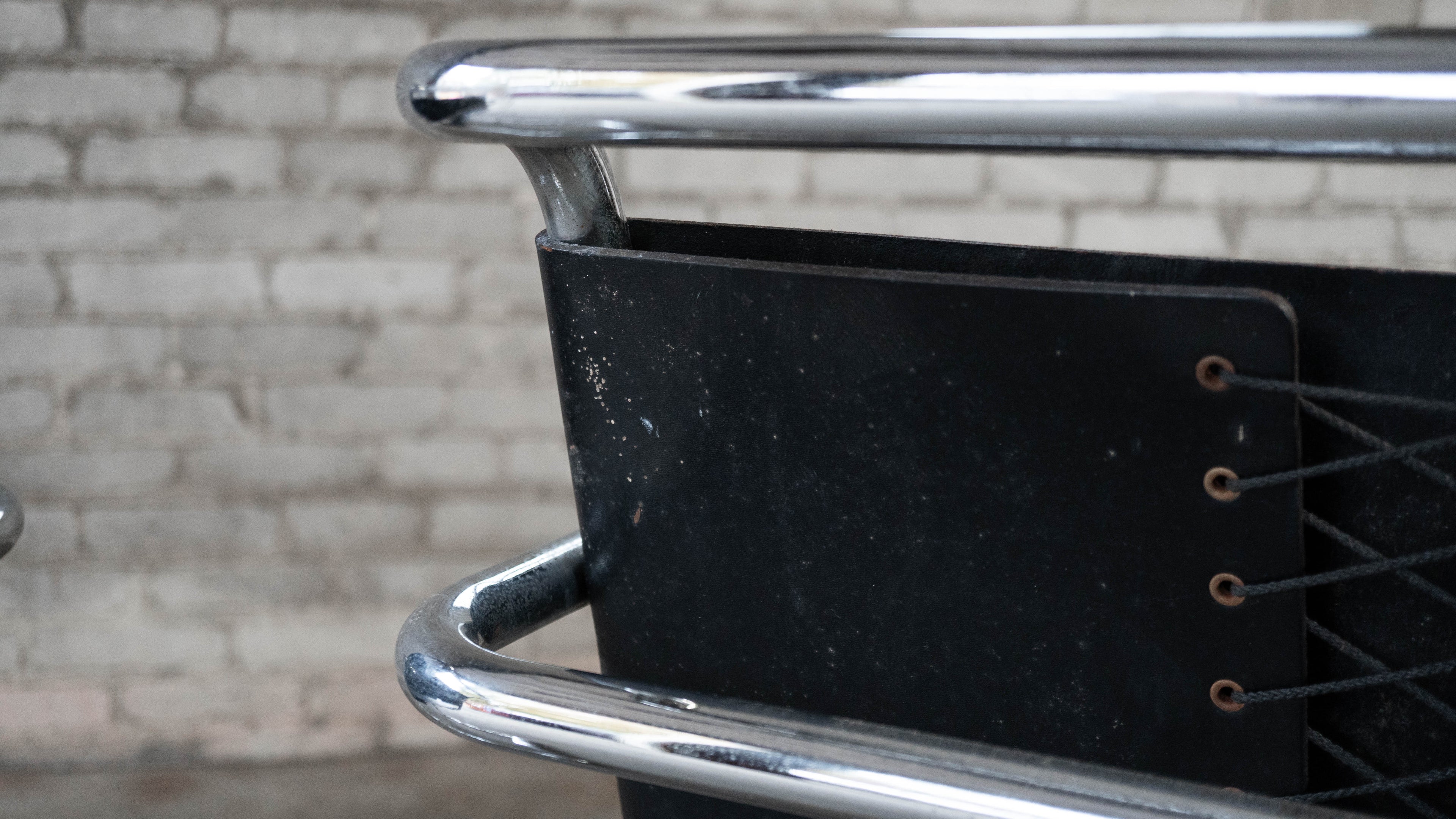 Vintage Mid Century Chairs Mies Van Der Rohe 'Mr20' Attr. Chairs - A Pair