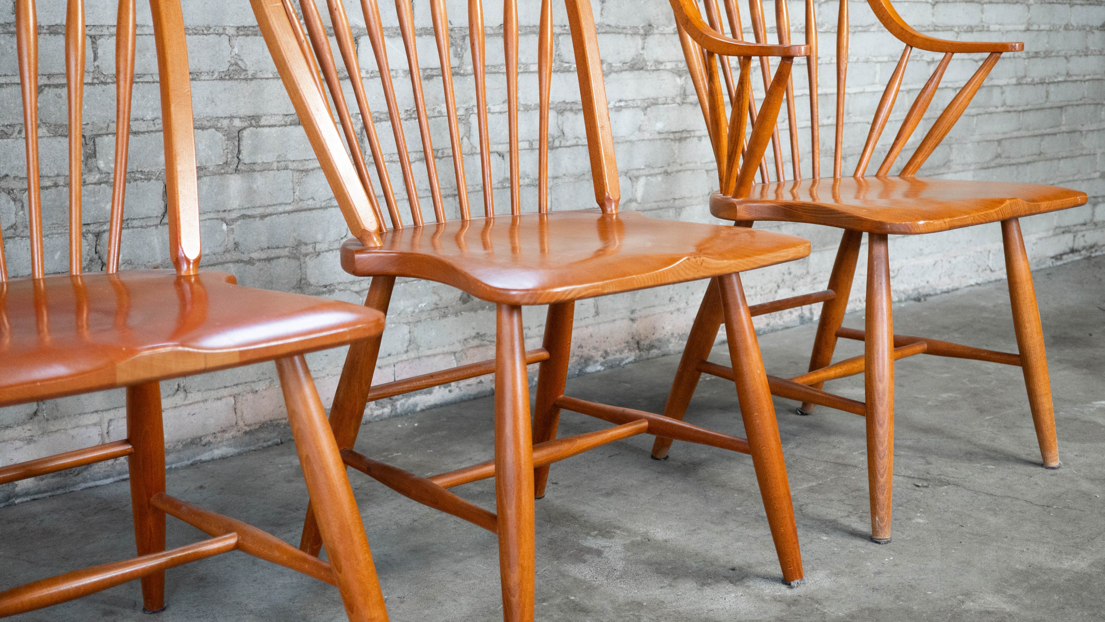 Vintage Danish Modern Carl Hansen & Søn Style Dining Chairs - Set of 4