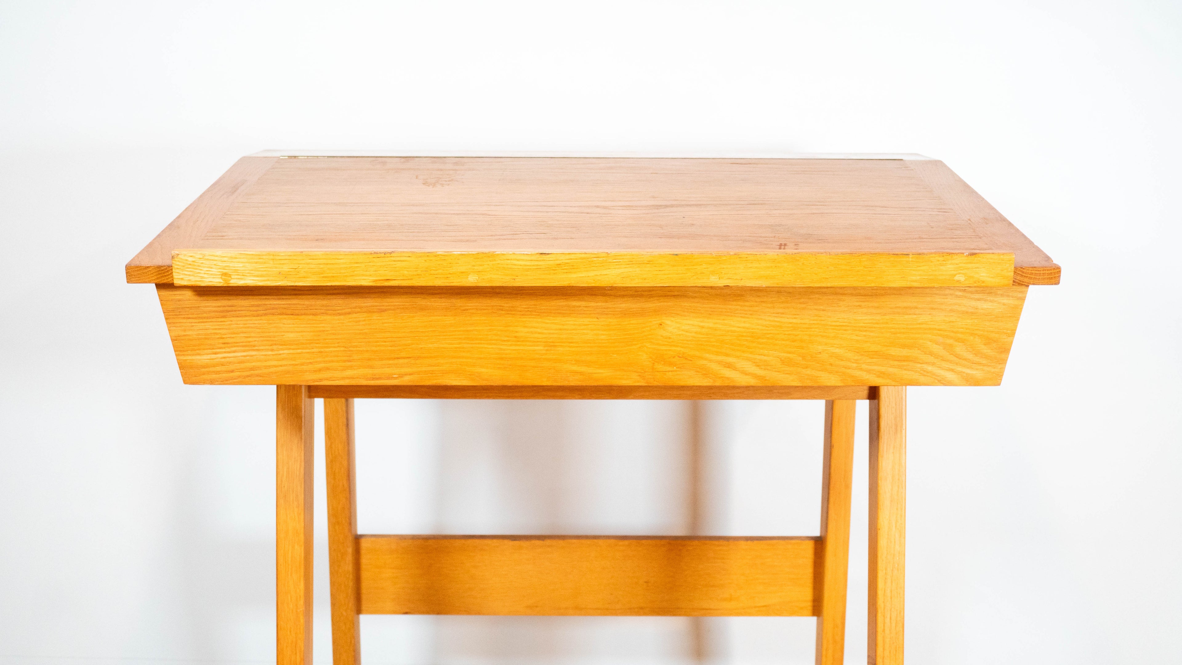 Vintage Charles Webb Architect Standing Desk Oak Wood