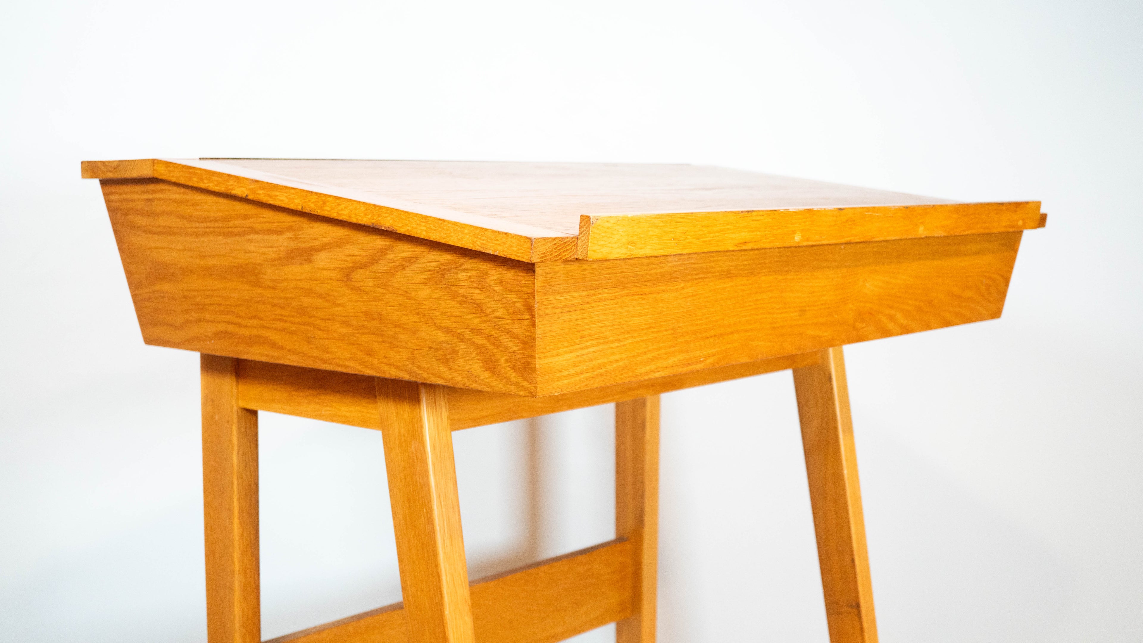 Vintage Charles Webb Architect Standing Desk Oak Wood