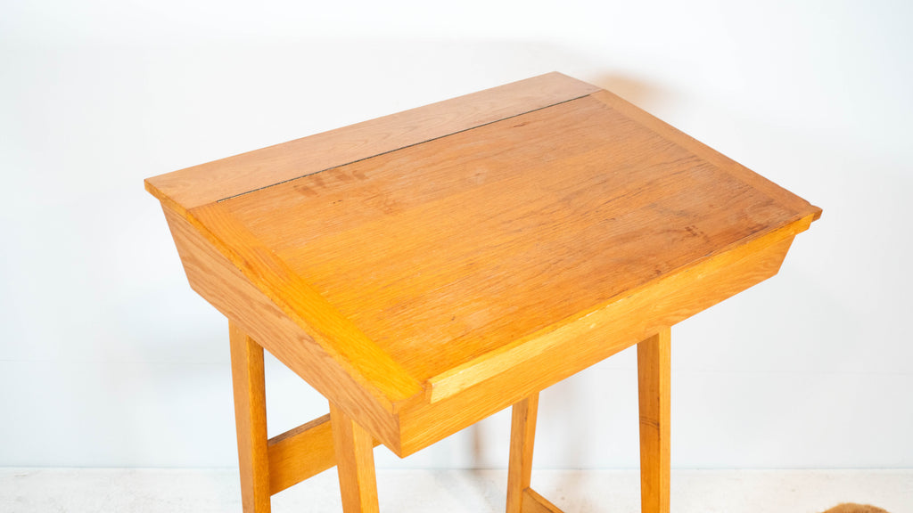 Vintage Charles Webb Architect Standing Desk Oak Wood