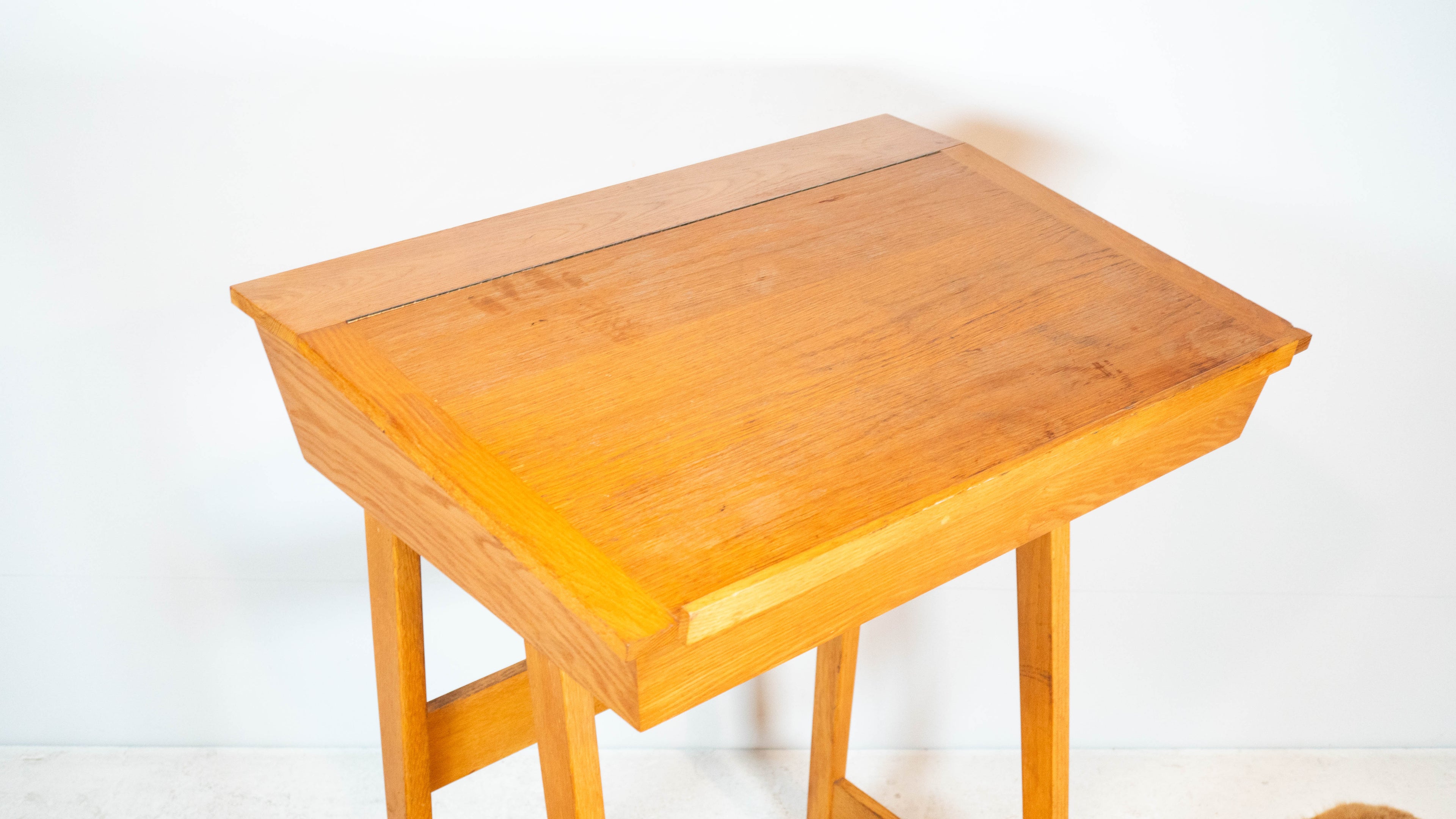 Vintage Charles Webb Architect Standing Desk Oak Wood