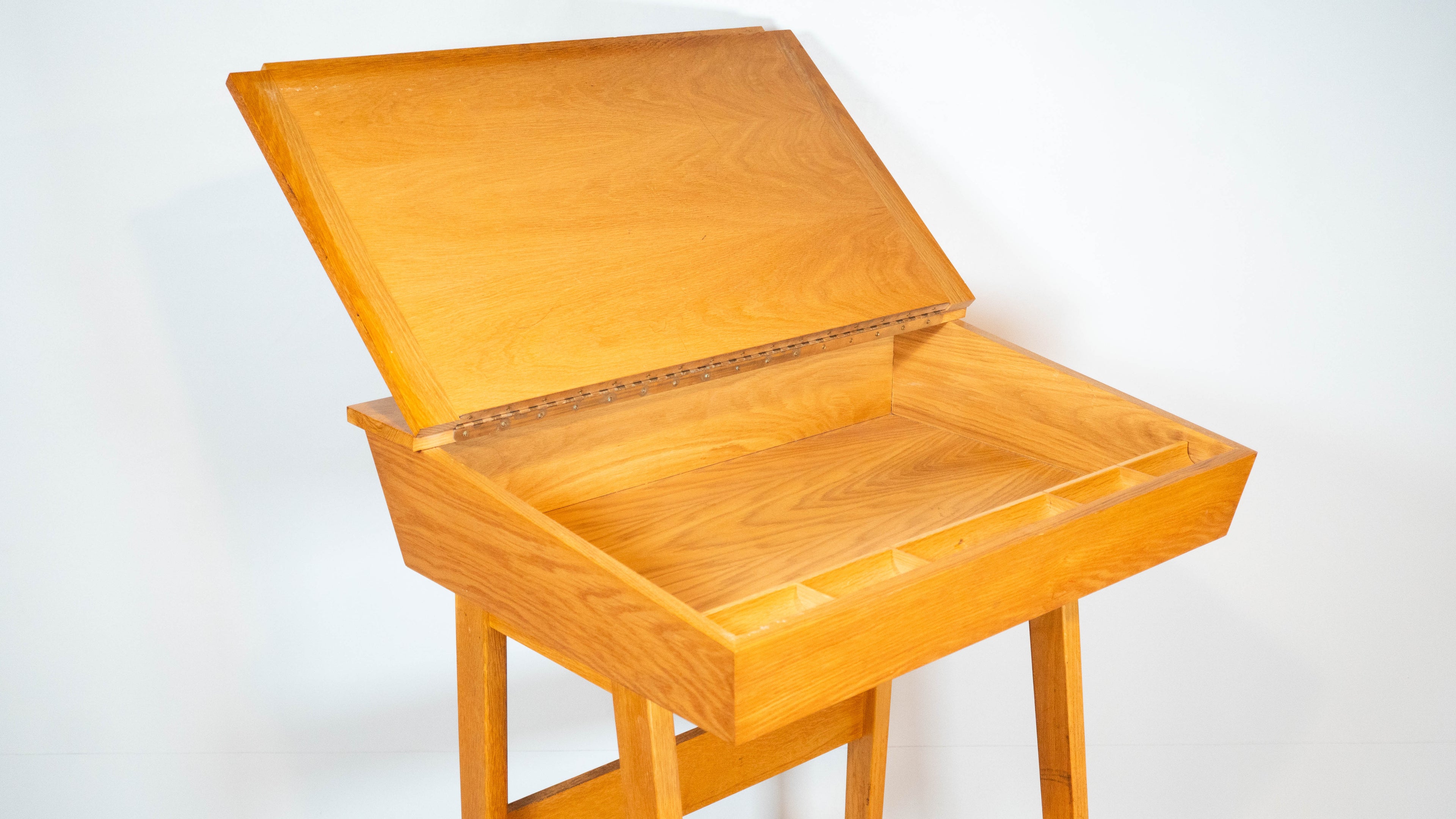 Vintage Charles Webb Architect Standing Desk Oak Wood