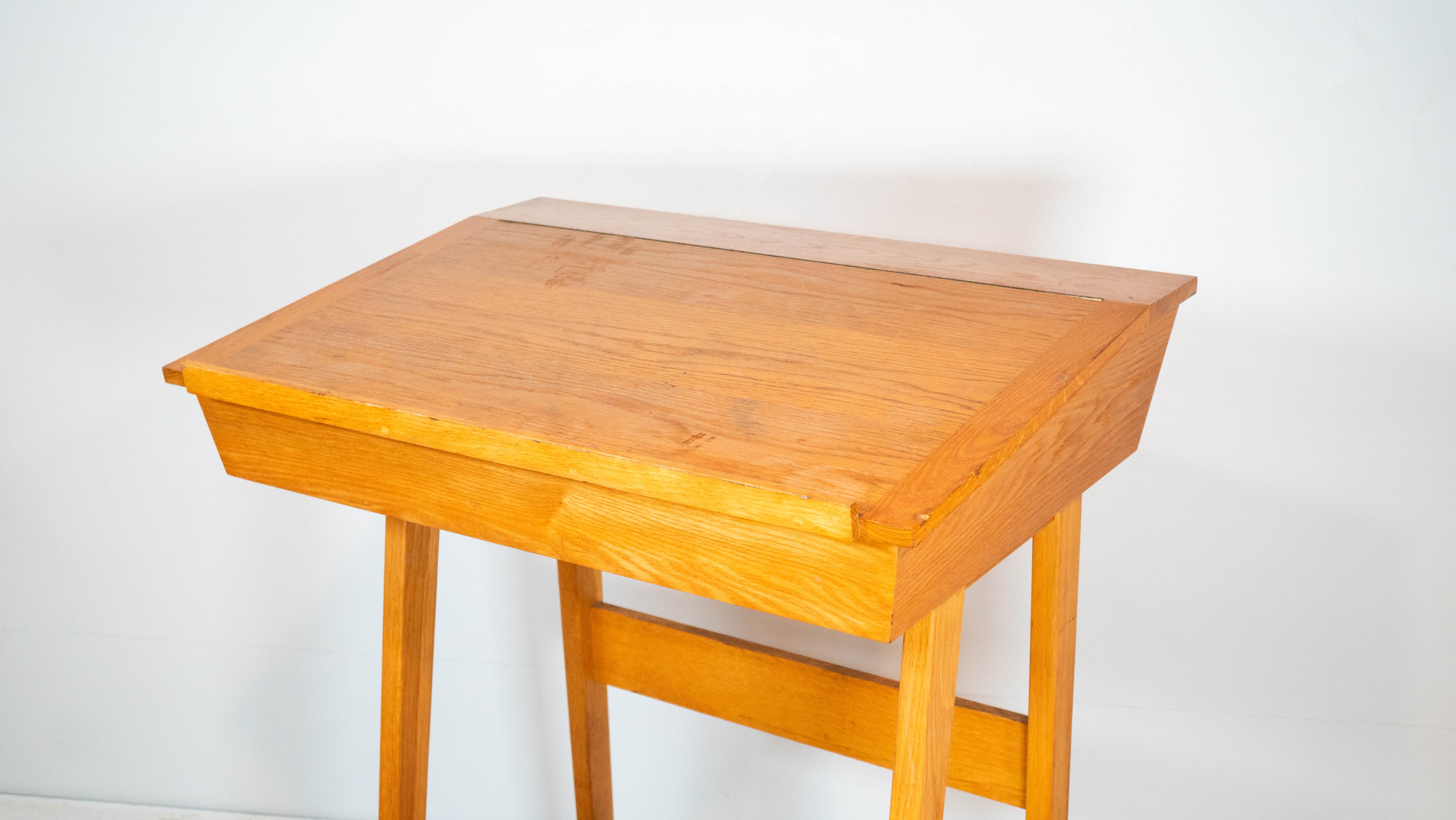 Vintage Charles Webb Architect Standing Desk Oak Wood