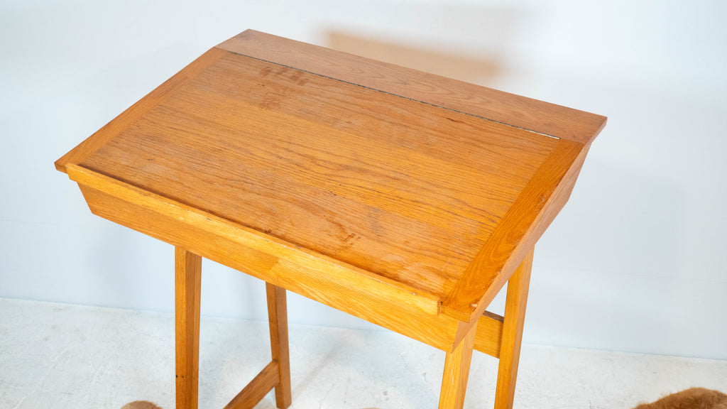 Vintage Charles Webb Architect Standing Desk Oak Wood