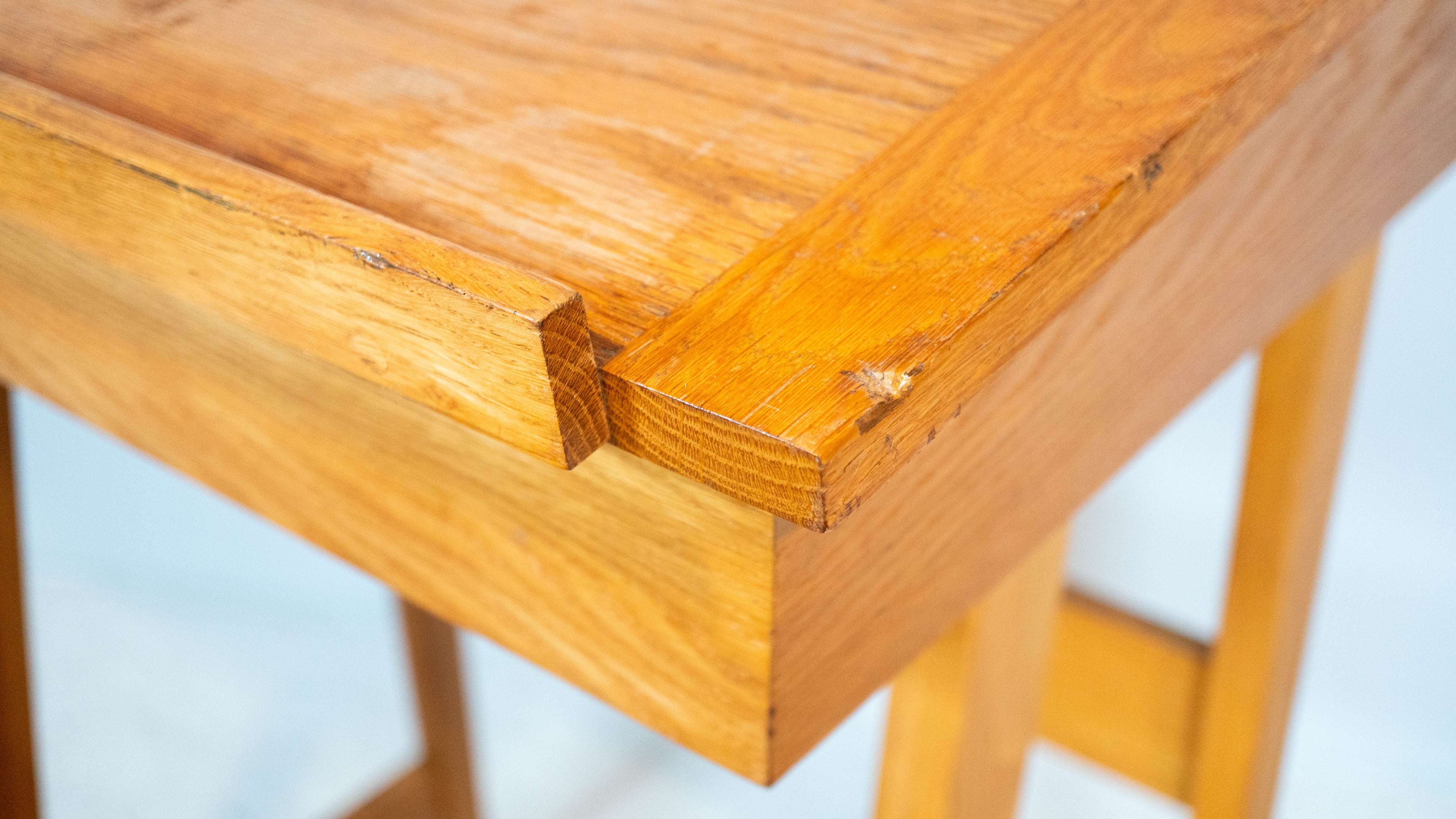 Vintage Charles Webb Architect Standing Desk Oak Wood